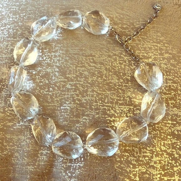 ✨3/$20✨Clear crystal statement necklace - Picture 1 of 2